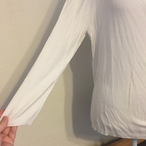 Hillard & Hanson cream soft stretchy sweater M - Picture 3 of 6